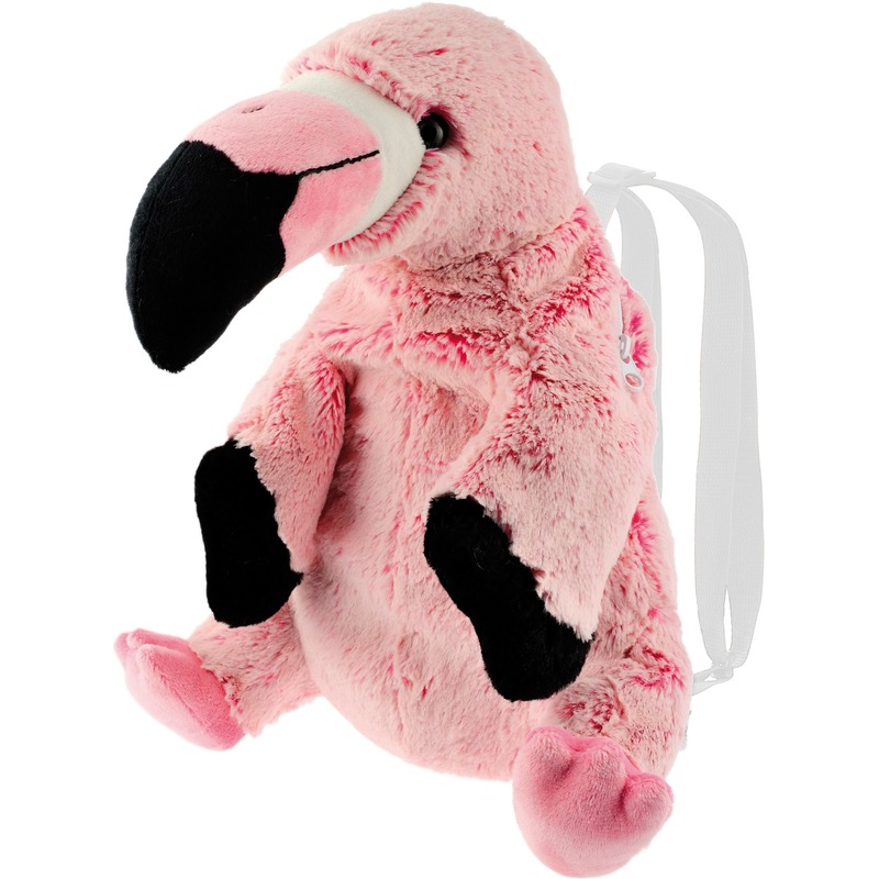 Knuffel rugzakje-rugtasje flamingo vogels 32 cm knuffels kopen