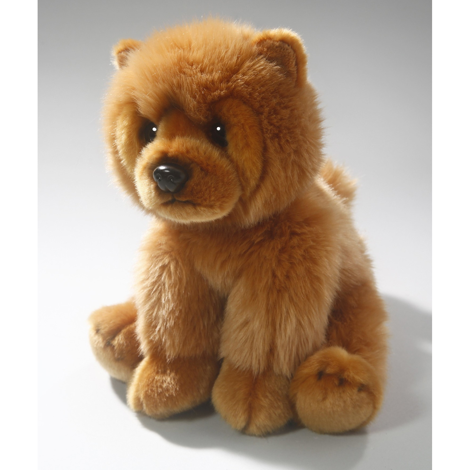 Knuffel zittende Chowchow hond bruin 25 cm knuffels kopen