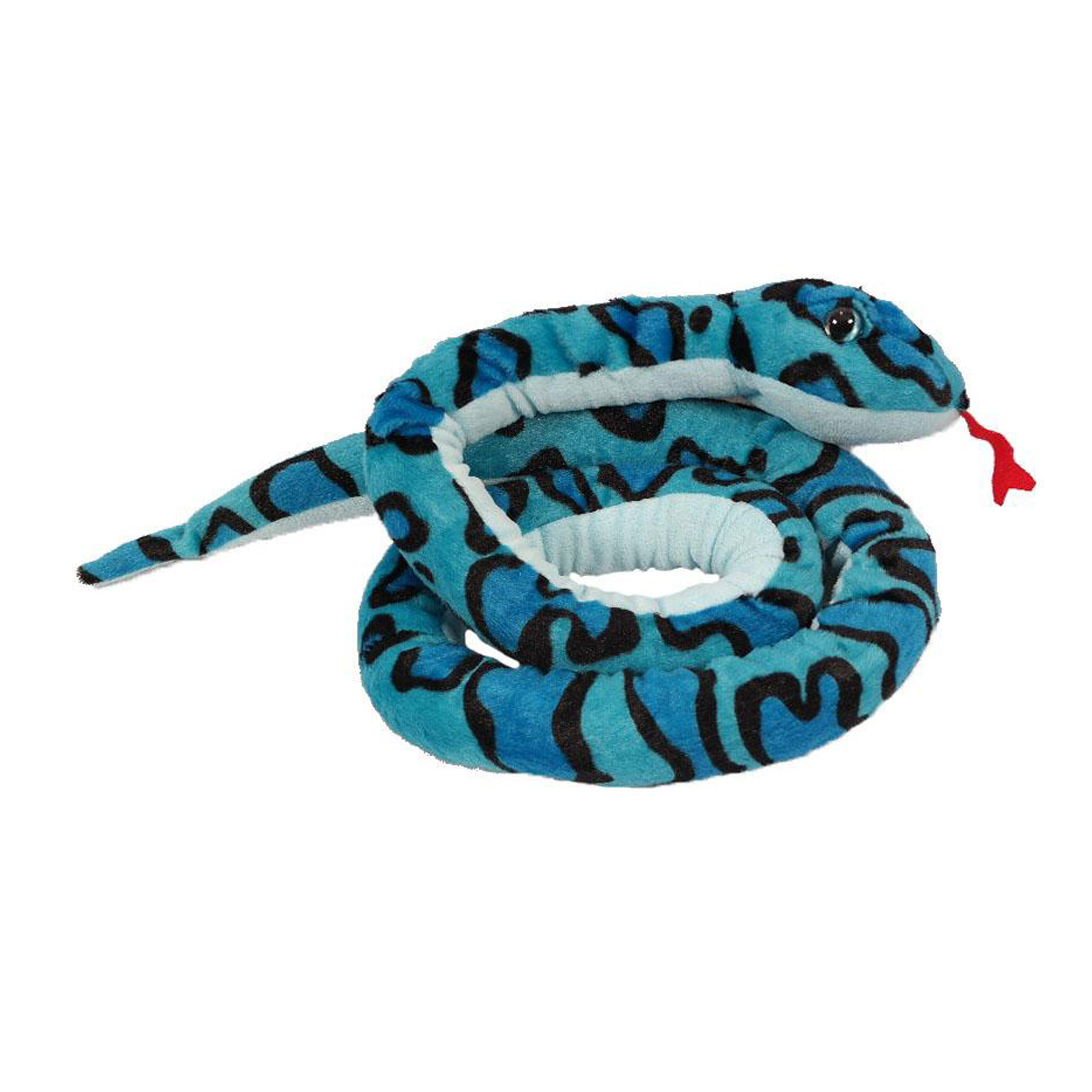 Knuffeldier Boomslang zachte pluche stof blauw premium kwaliteit knuffels 250 cm