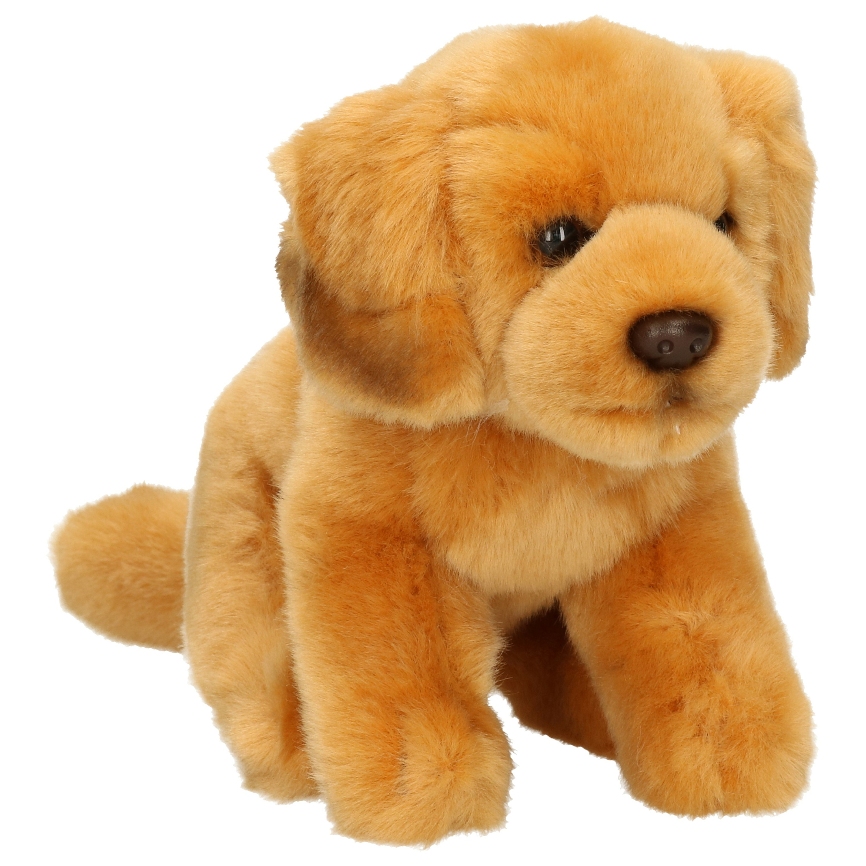 Knuffeldier hond Golden Retriever zachte pluche stof premium knuffels lichtbruin 15 cm