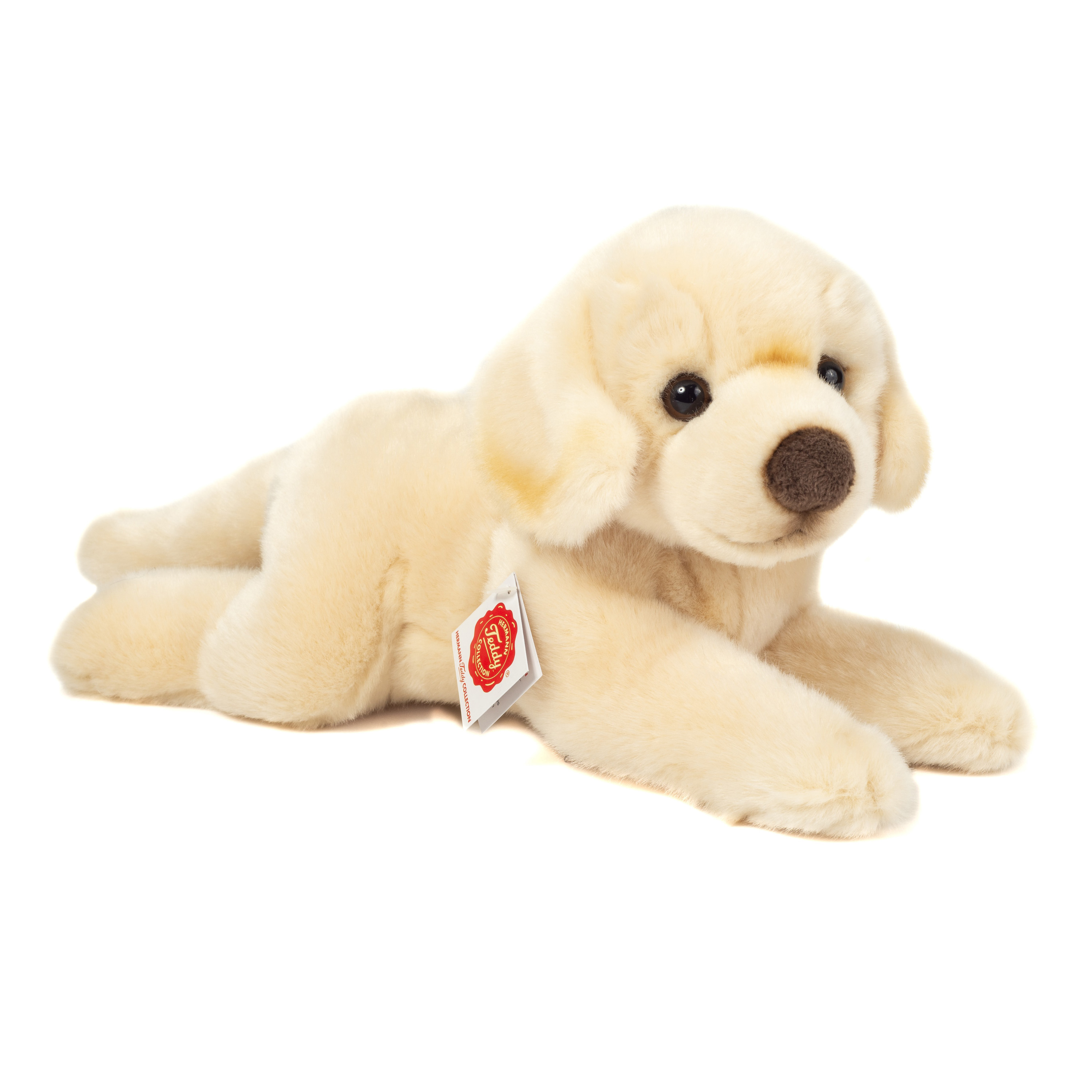 Knuffeldier hond Labrador zachte pluche stof premium kwaliteit knuffels creme wit 33 cm