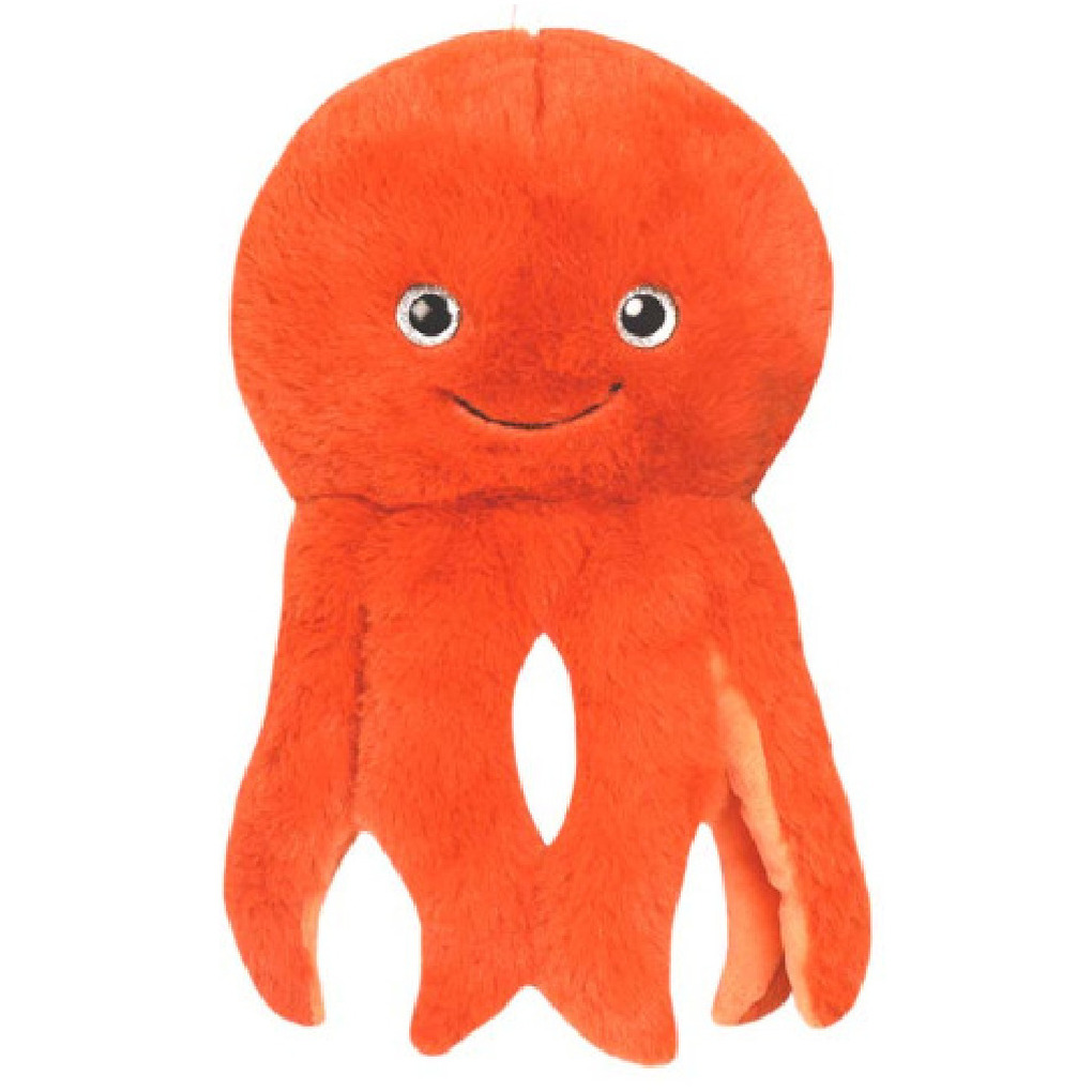 Knuffeldier Inktvis-octopus Willy zachte pluche stof dieren knuffels oranje 25 cm