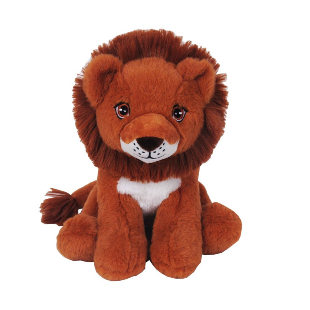 Knuffeldier Leeuw Ziggy zachte pluche stof dieren knuffels roodbruin 23 cm