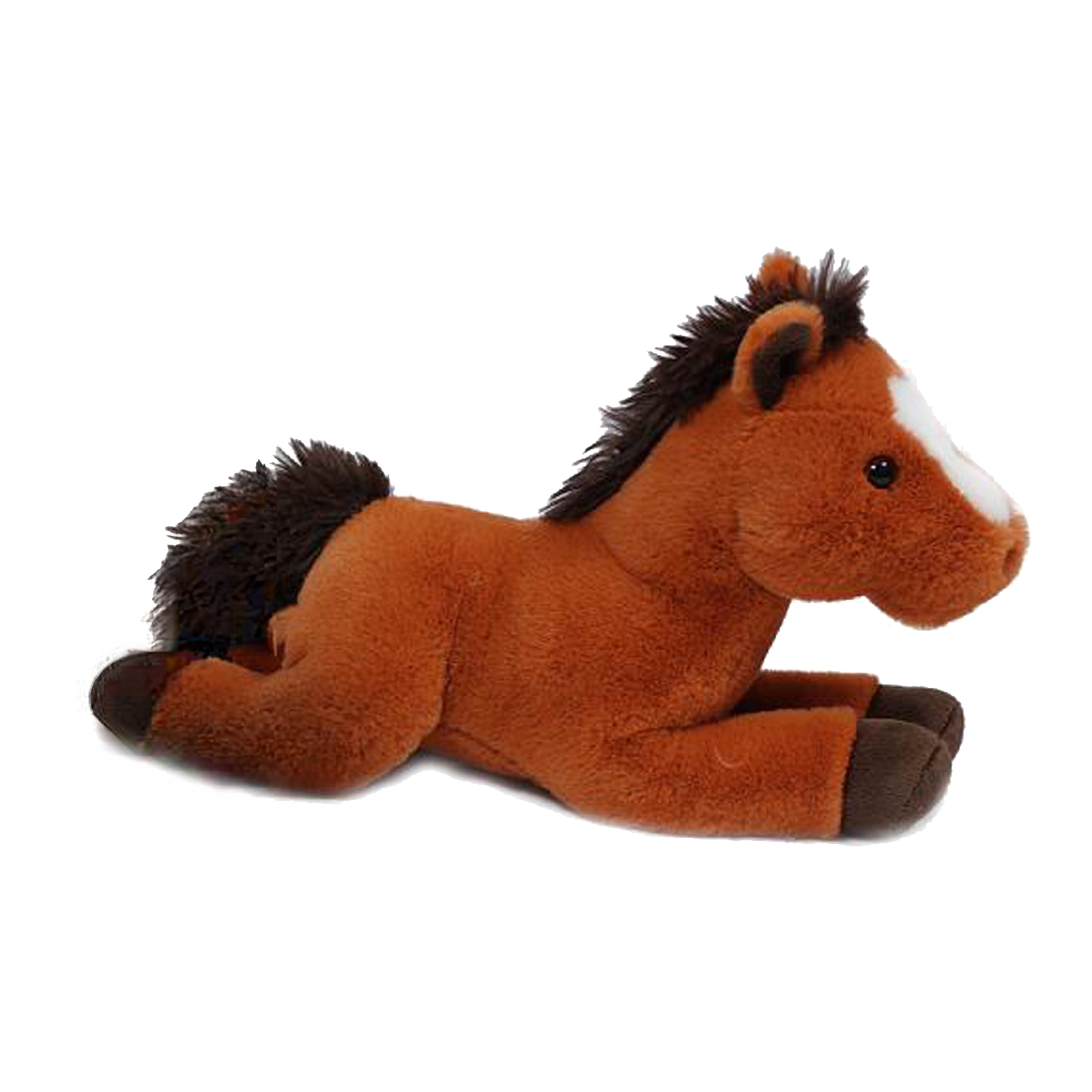 Knuffeldier Paard Winston zachte pluche stof premium kwaliteit knuffels lichtbruin 35 cm