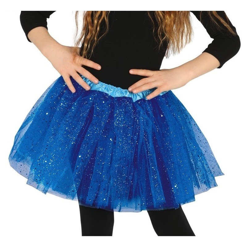 Kobalt blauwe verkleed petticoat voor meisjes 31 cm