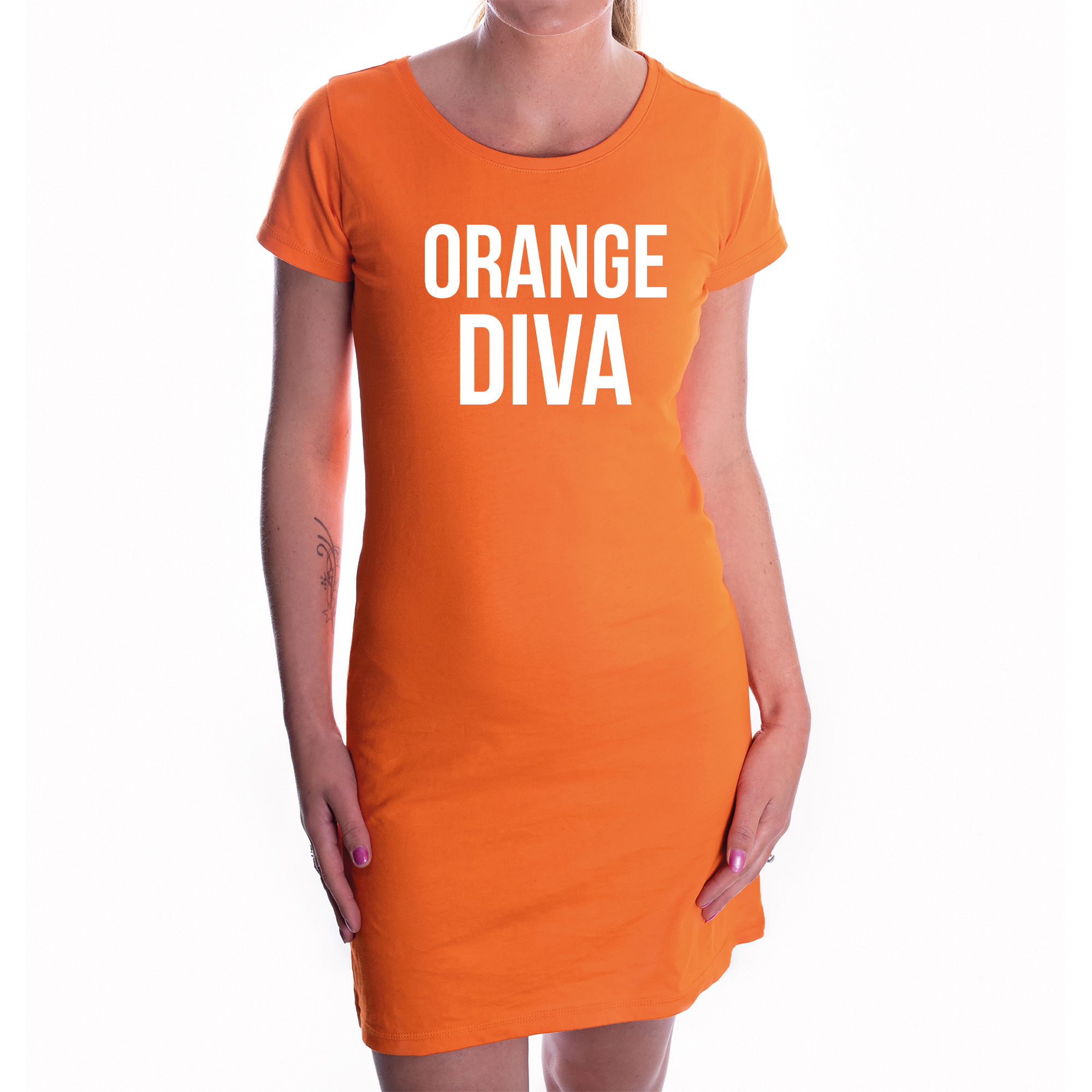 Koningsdag jurkje orange diva oranje voor dames