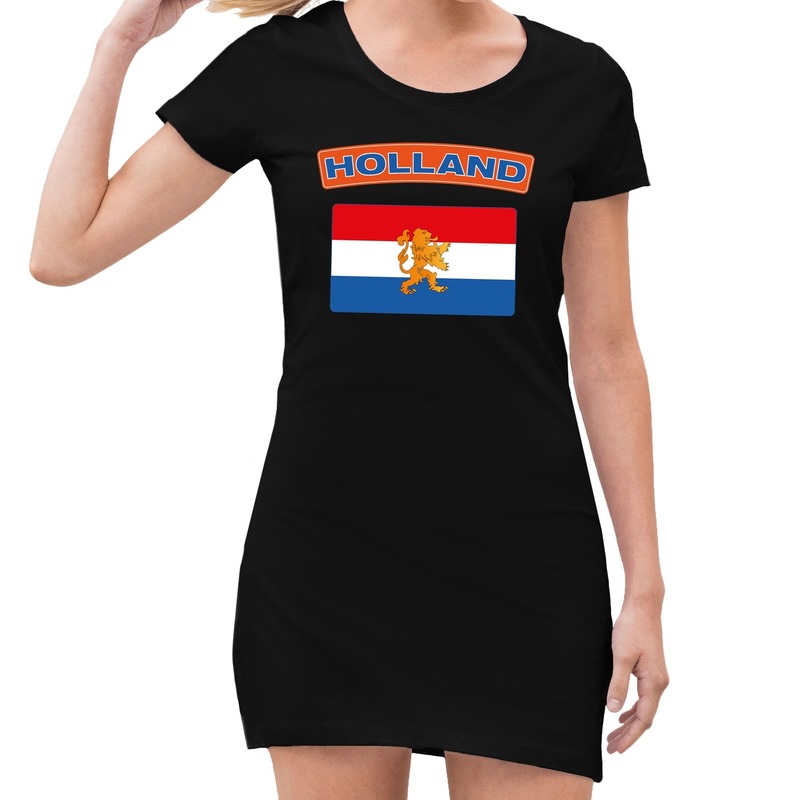 Koningsdag jurkjes zwart met Holland vlag