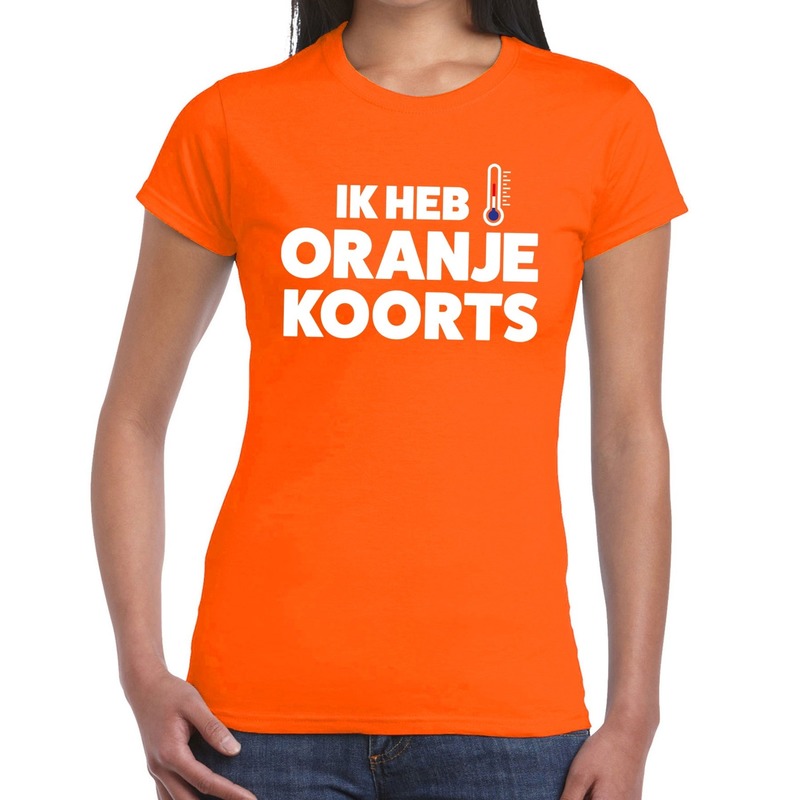 Koningsdag Oranje koorts t-shirt oranje dames
