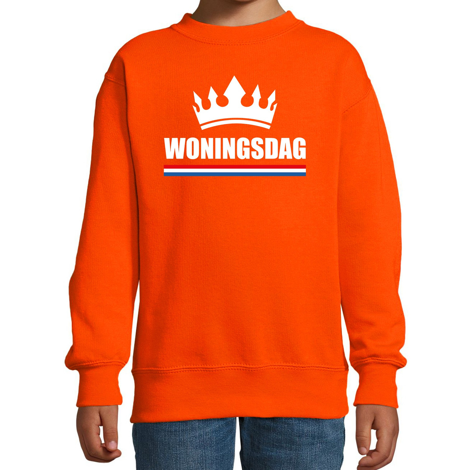 Koningsdag sweater Woningsdag oranje voor kinderen