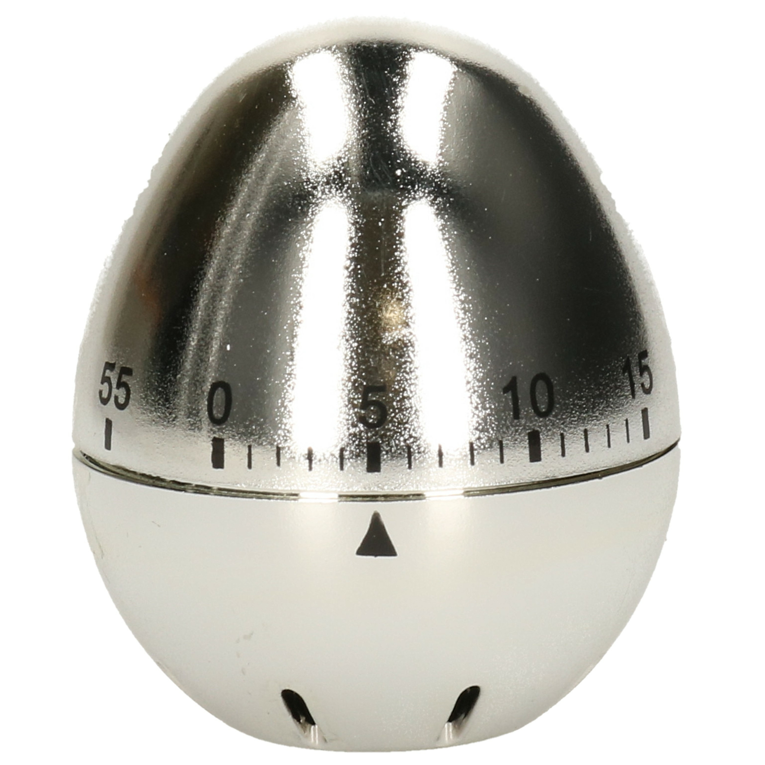Kookwekker-eierwekker ei vorm 7 cm zilver