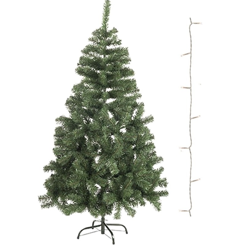 Kunst kerstboompje 60 cm incl. helder witte lampjes