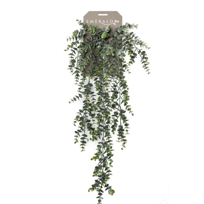 Kunstplant Eucalyptus groen takken hangplant 75 cm