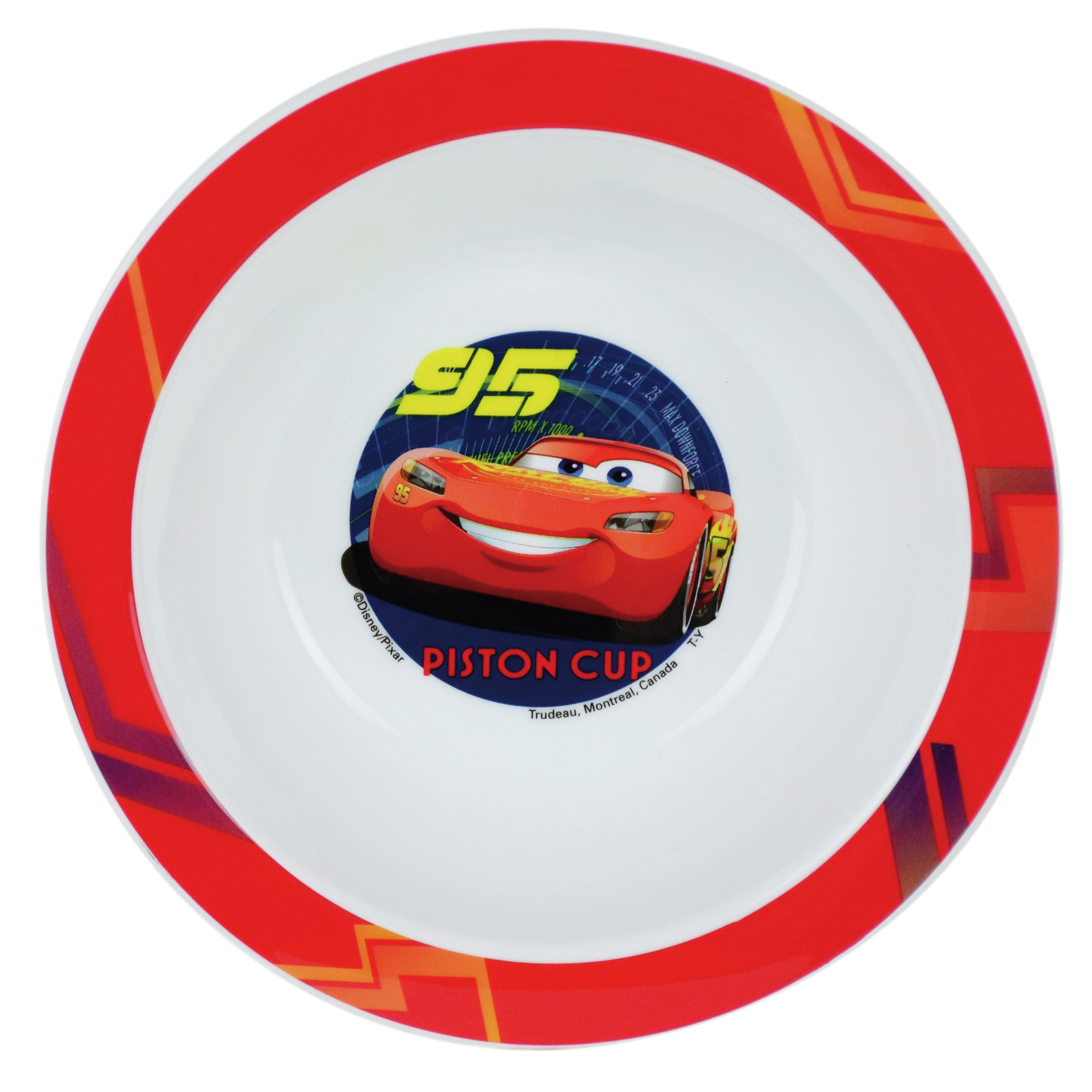 Kunststof ontbijtbordje diep Disney Cars 16 cm