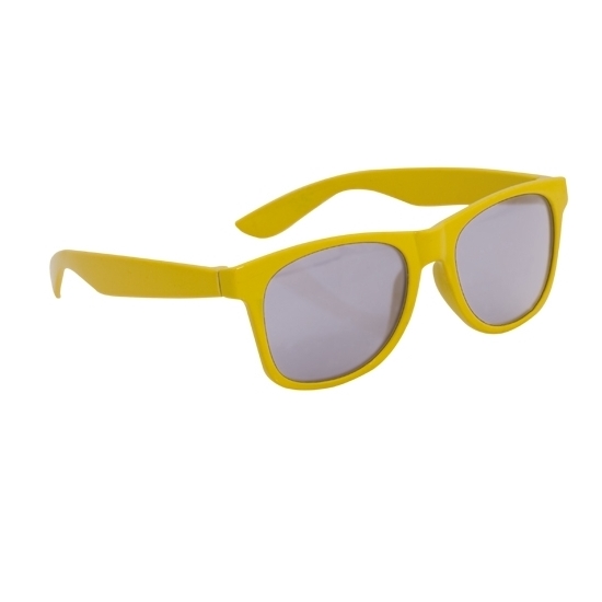 Kunststof zonnebril geel voor kinderen