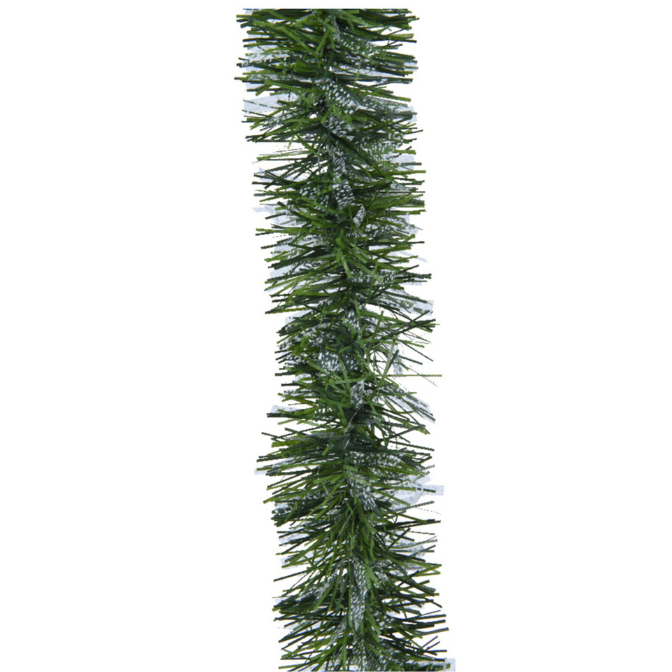 Lametta kerstslinger groen-transparant folie 270 x 7,5 cm