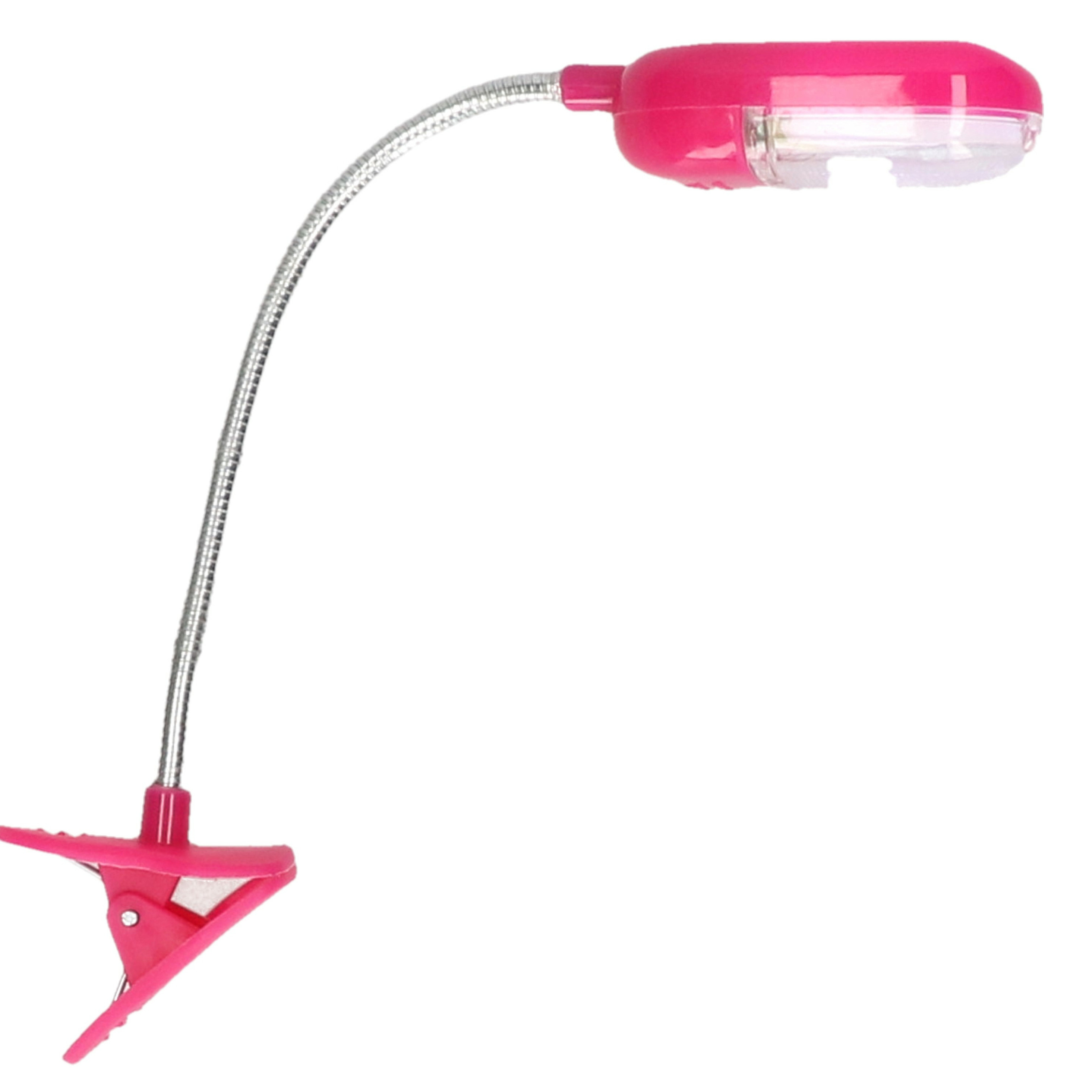 LED Leeslamp met klem roze 25 cm incl. batterijen