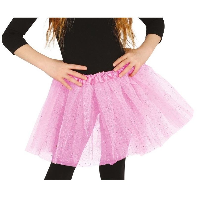 Lichtroze verkleed petticoat voor meisjes 31 cm