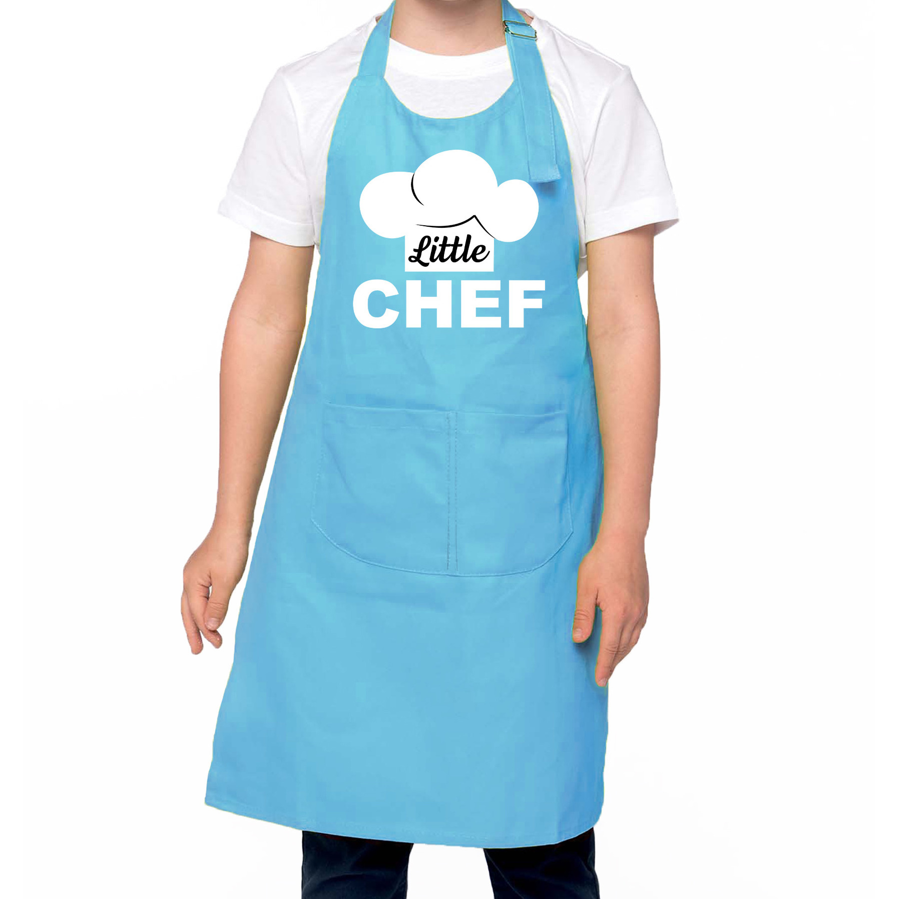 Little chef Keukenschort kinderen- kinder schort blauw voor jongens en meisjes
