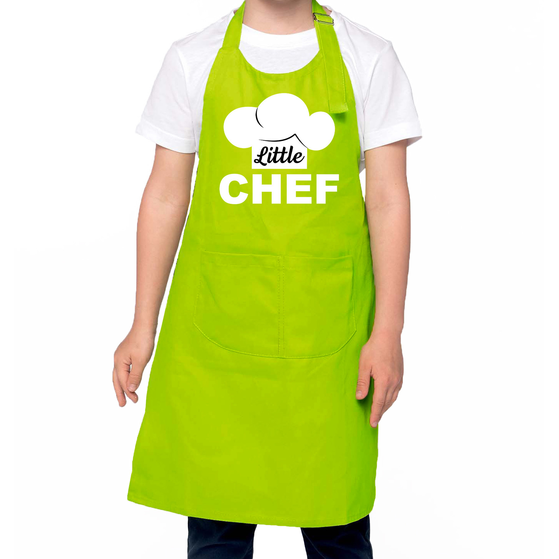 Little chef Keukenschort kinderen- kinder schort groen voor jongens en meisjes