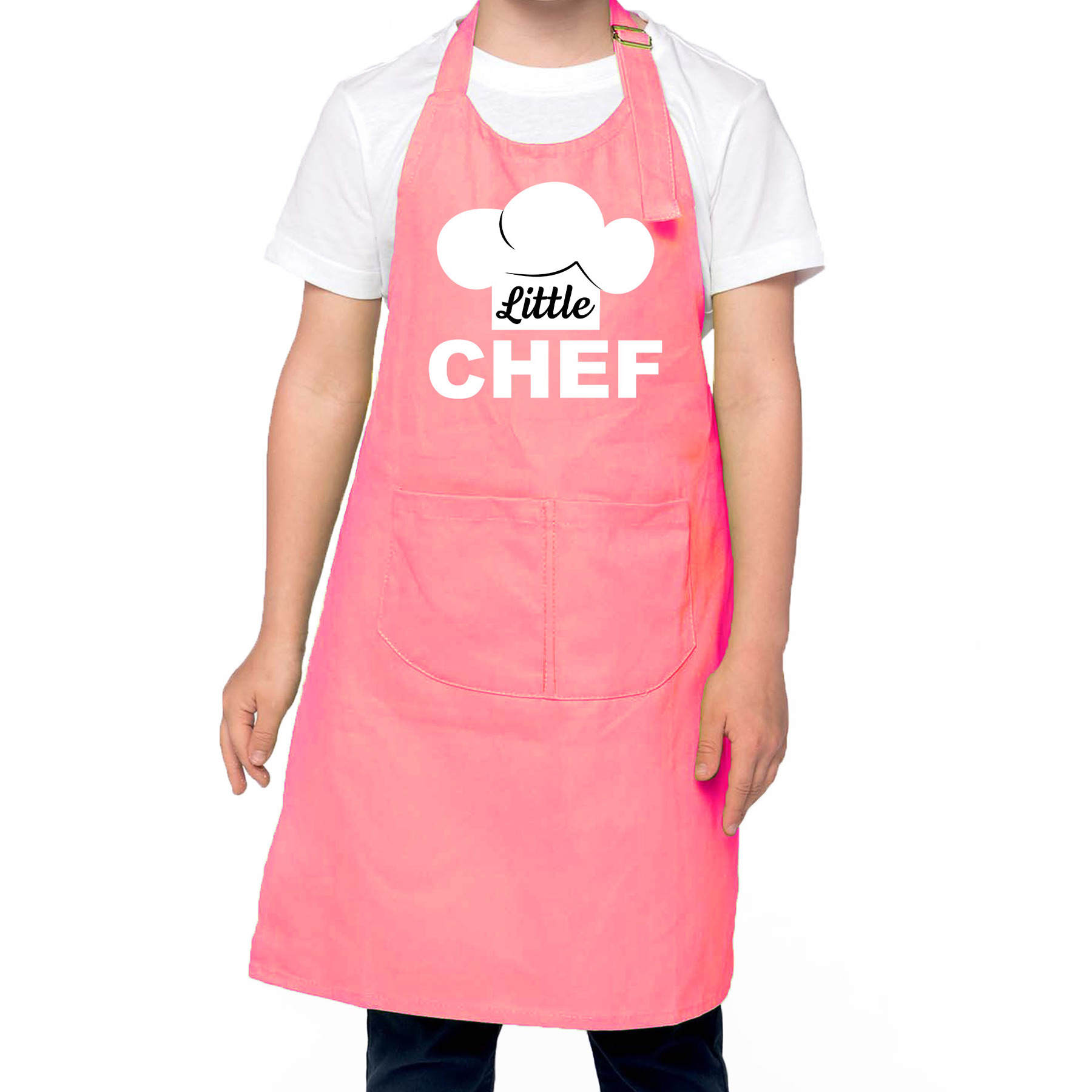 Little chef Keukenschort kinderen- kinder schort roze voor jongens en meisjes
