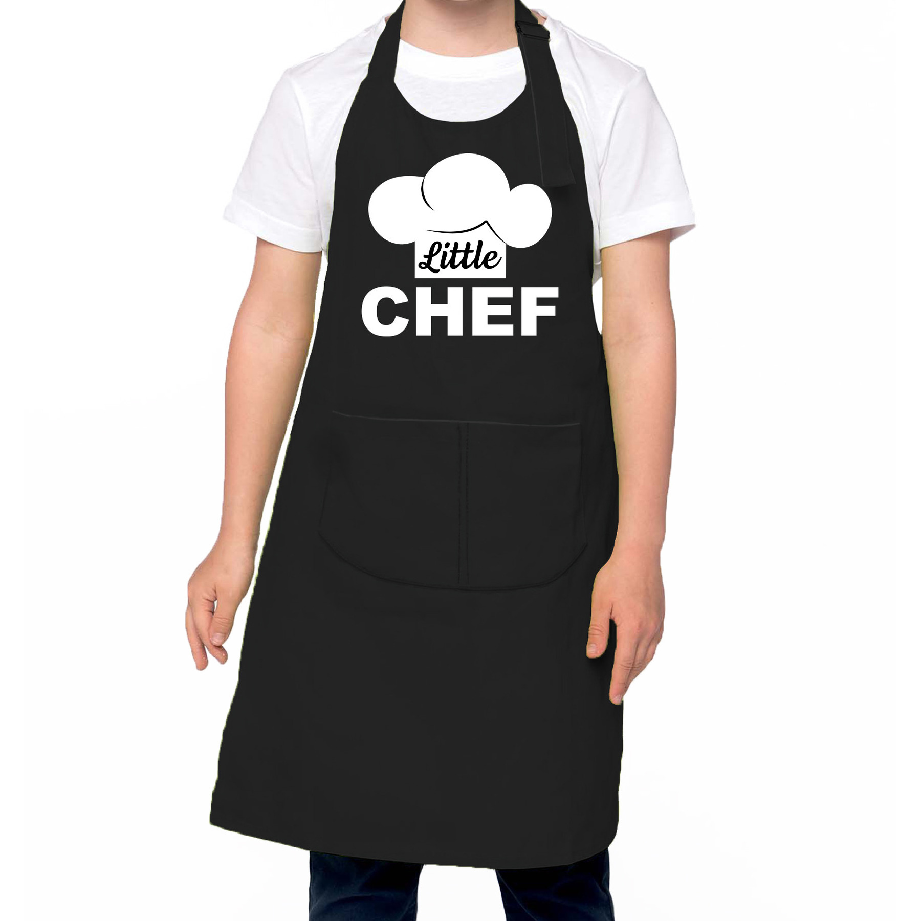 Little chef Keukenschort kinderen- kinder schort zwart voor jongens en meisjes