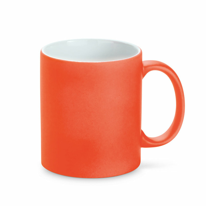 Luxe krijt koffiemok-beker oranje keramiek met krijt te beschrijven 350 ml Eigen naam