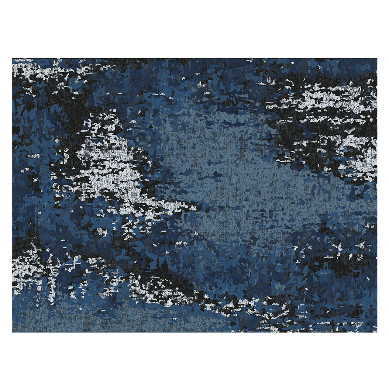 Luxe stijlvolle placemats van vinyl 40 x 30 cm blauw-wit