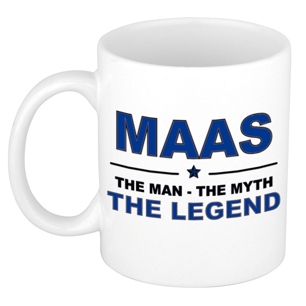Maas The man, The myth the legend verjaardagscadeau mok-beker keramiek 300 ml