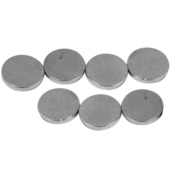 Magneten rond grijs 20x stuks 6 x 1 mm Hobby artikelen