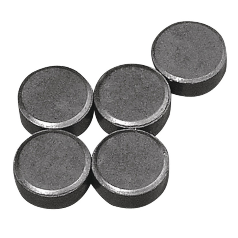 Magneten rond grijs 5x stuks 13 x 5 mm Hobby artikelen