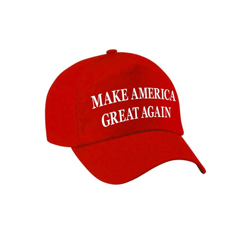 Make America great again-Donald Trump verkleed pet volwassenen