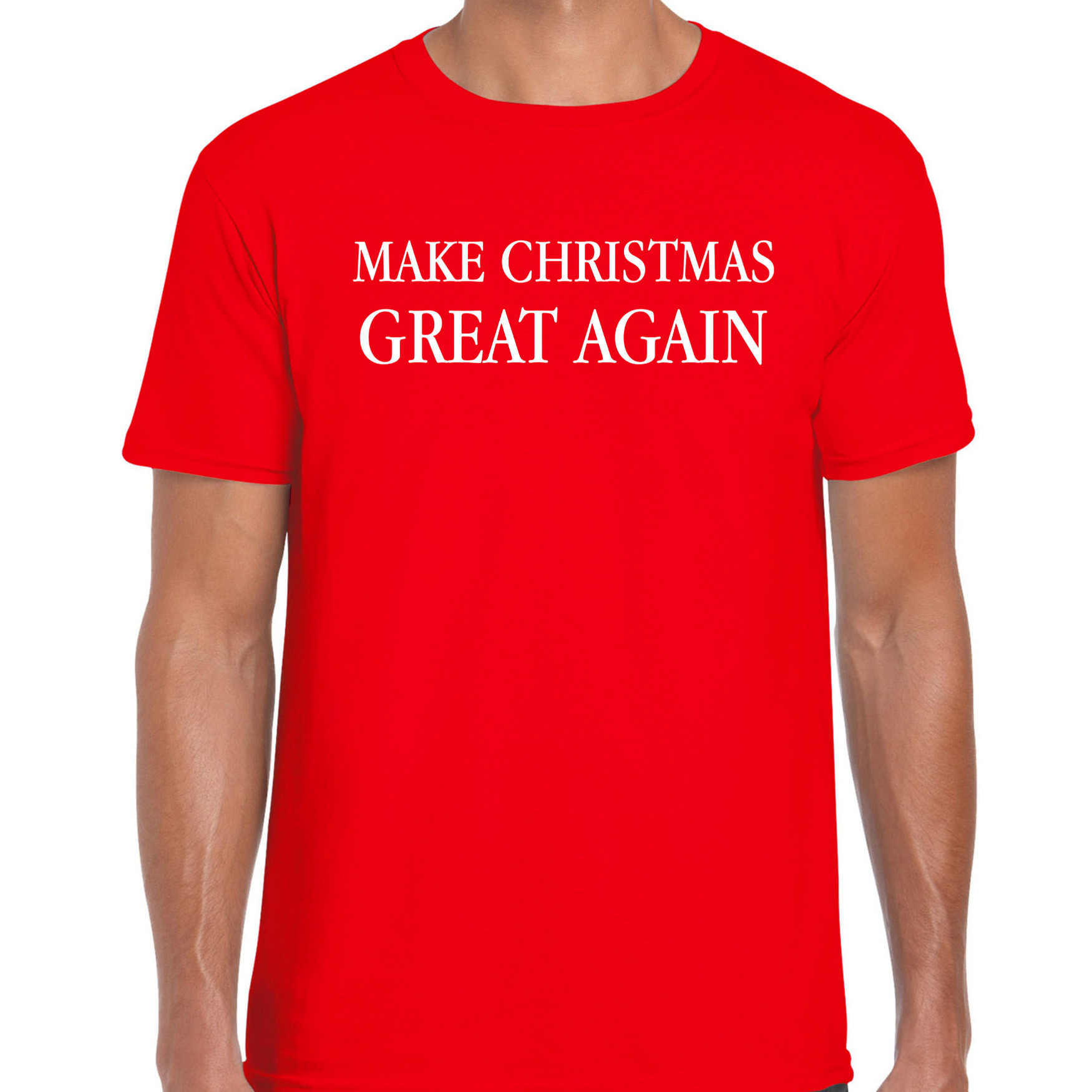Make Christmas great again Kerst t-shirt-Kerst outfit rood voor heren