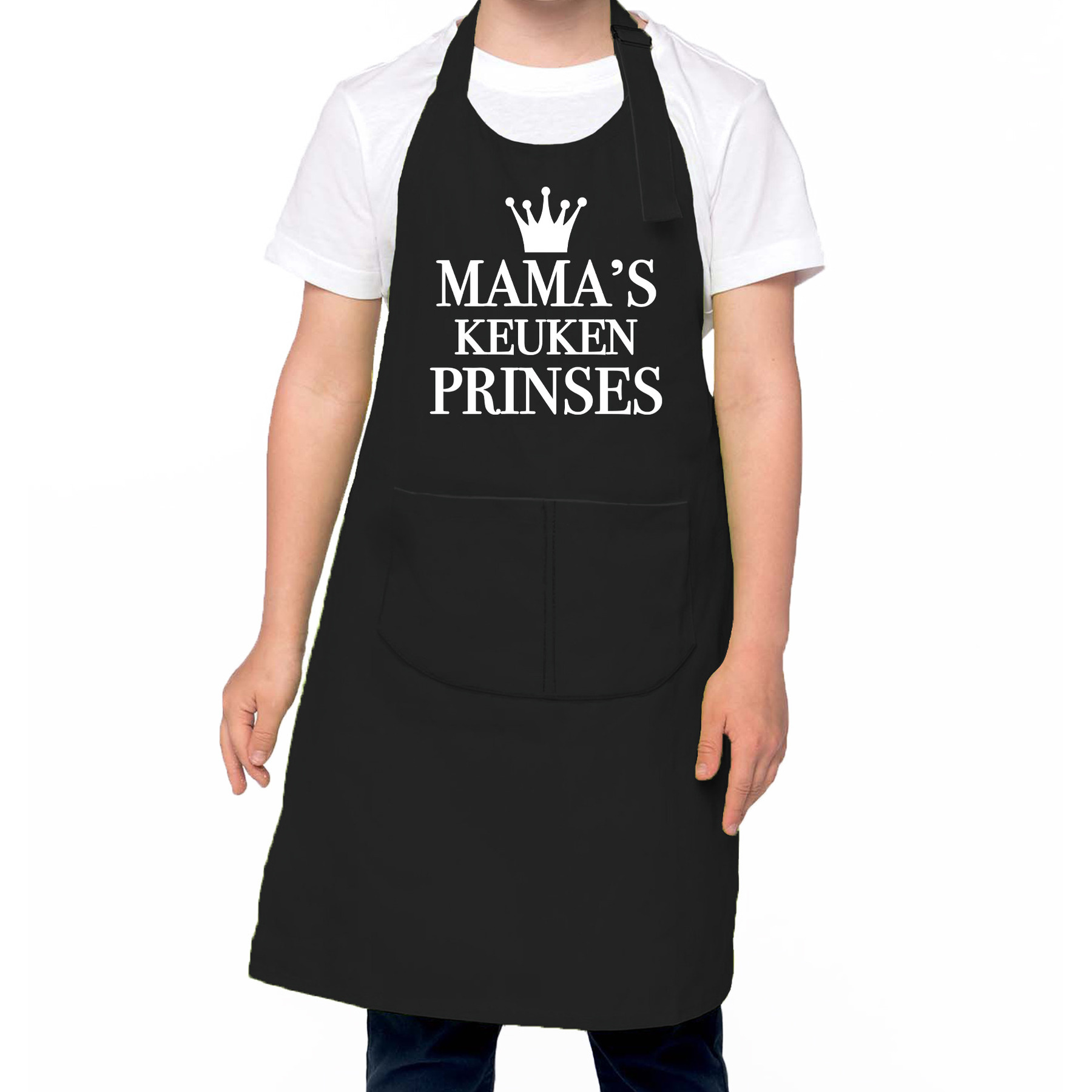 Mama s keukenprinses Keukenschort kinderen- kinder schort zwart voor meisjes