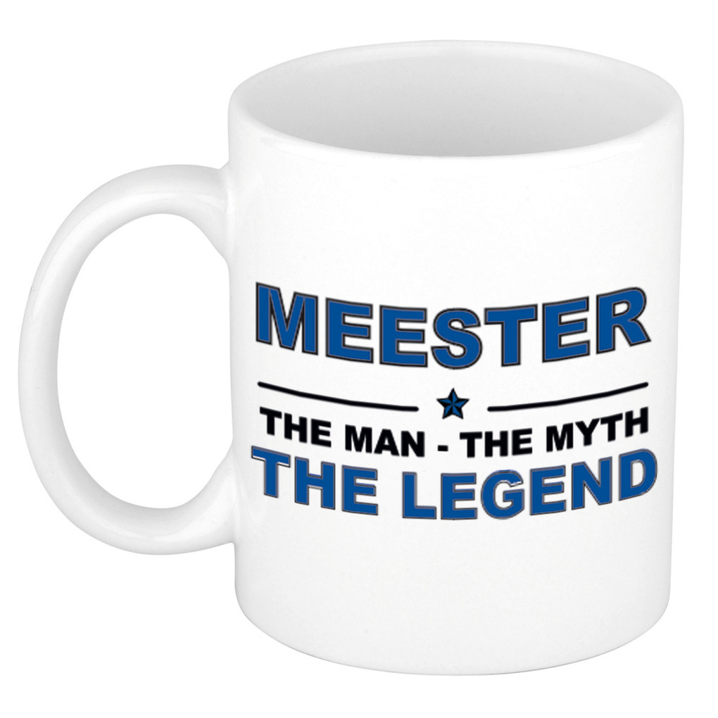 Meester the man, the myth, the legend cadeau koffiemok-theebeker 300 ml