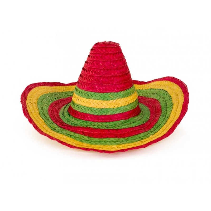 Mexicaanse Sombrero hoed voor heren carnaval-verkleed accessoires multi kleuren