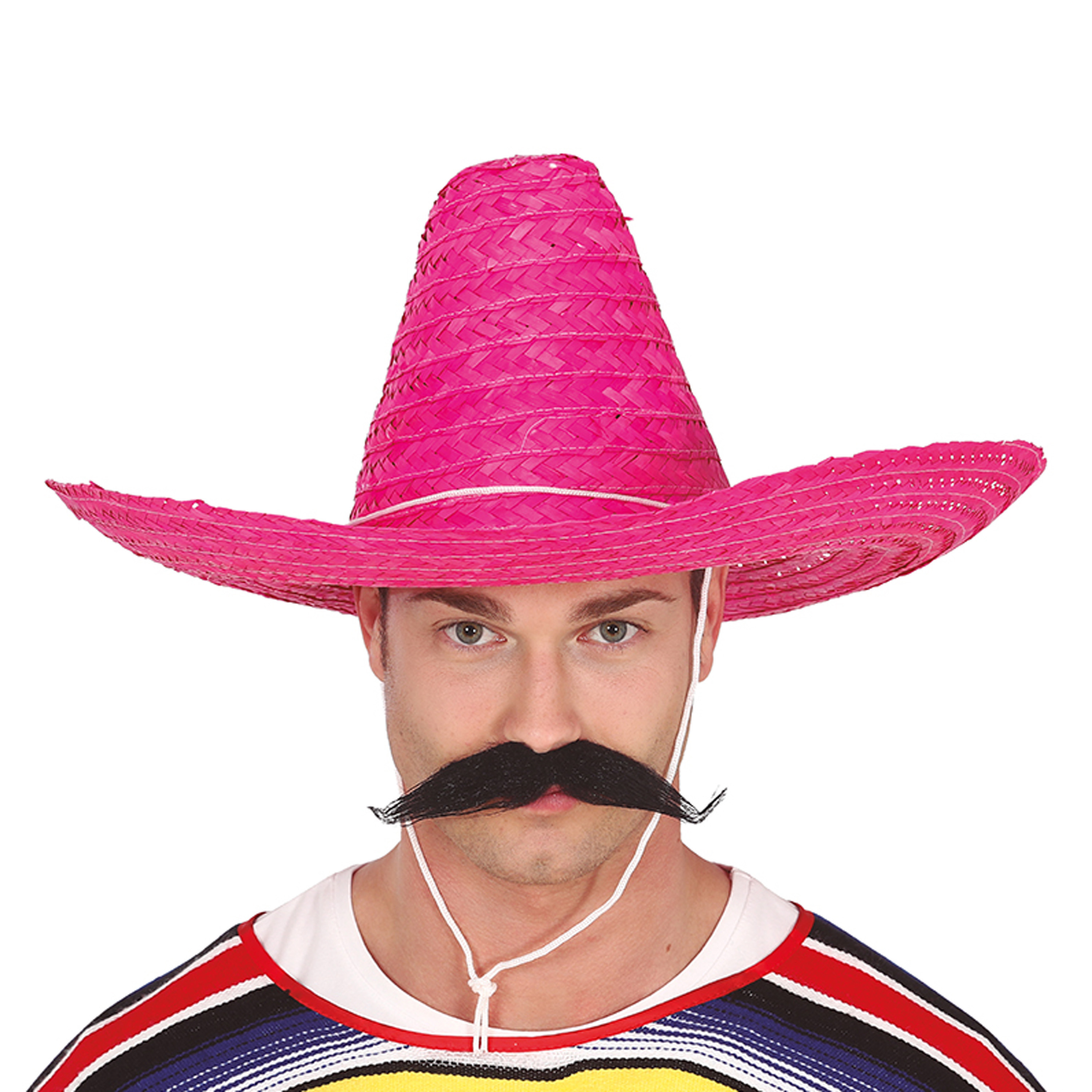 Mexicaanse Sombrero hoed voor heren carnaval-verkleed accessoires roze