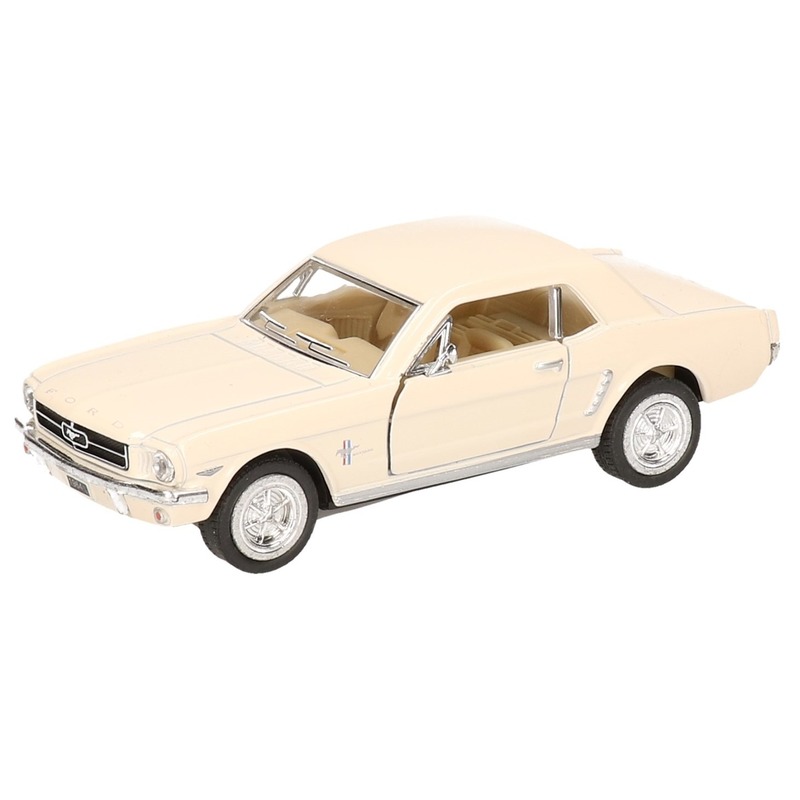 Miniatuur model auto Ford Mustang1964 creme 13 cm