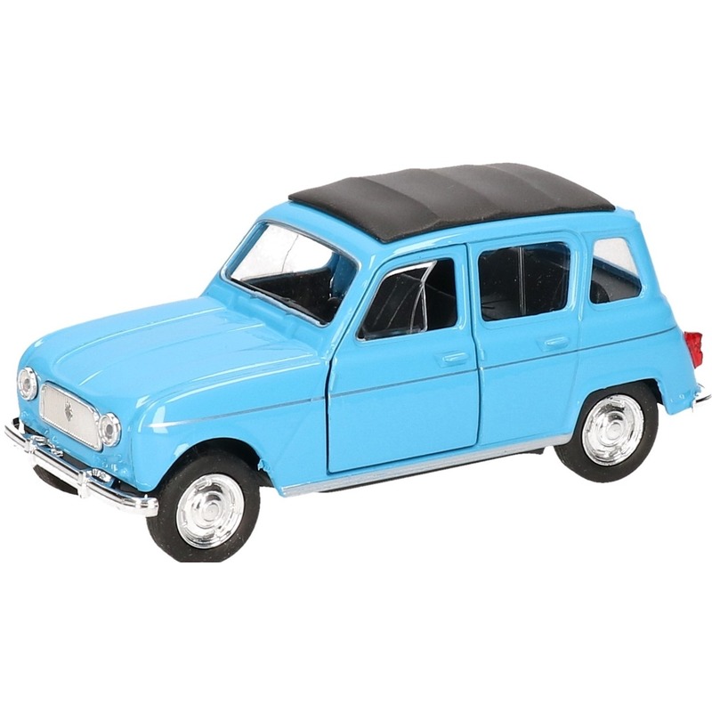 Miniatuur model auto Renault 4 blauw 11,5 cm