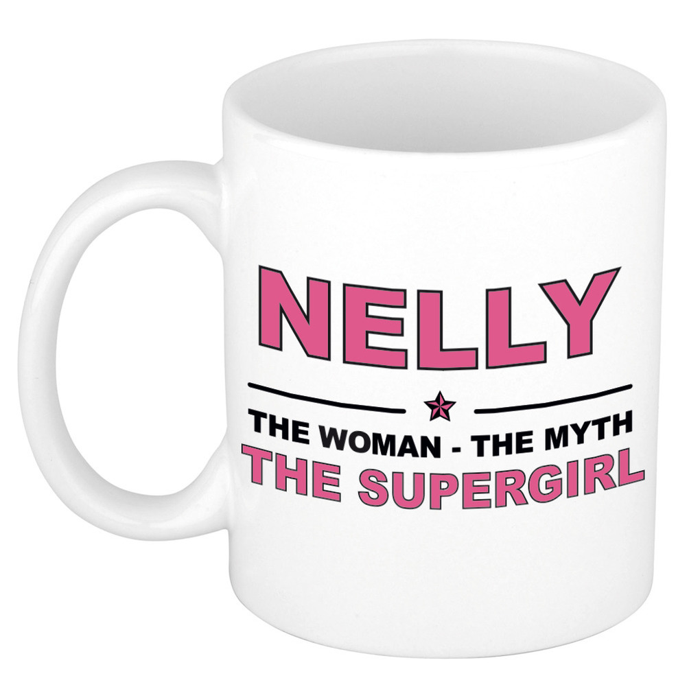 Nelly The woman, The myth the supergirl verjaardagscadeau mok-beker keramiek 300 ml