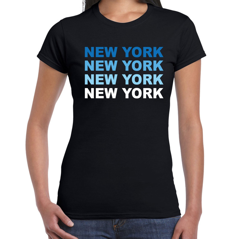 New York-USA t-shirt zwart voor dames