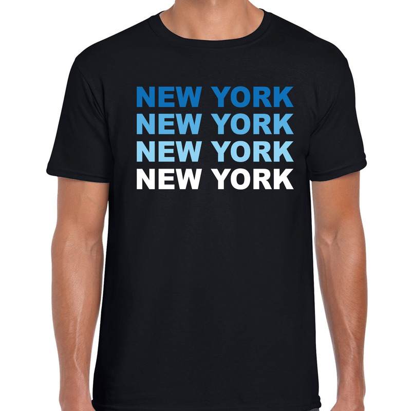 New York-USA t-shirt zwart voor heren