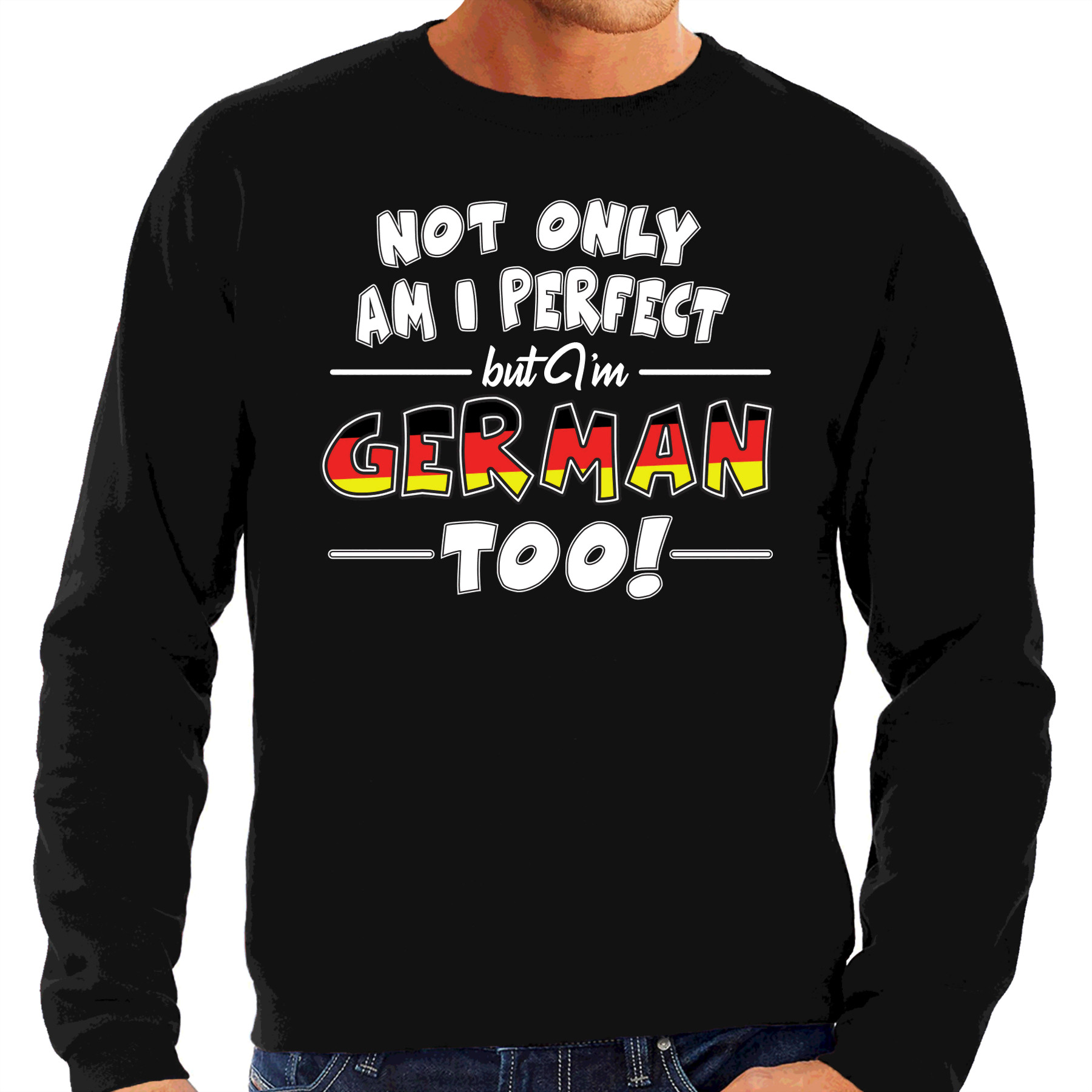 Not only perfect German-Duitsland sweater zwart voor heren