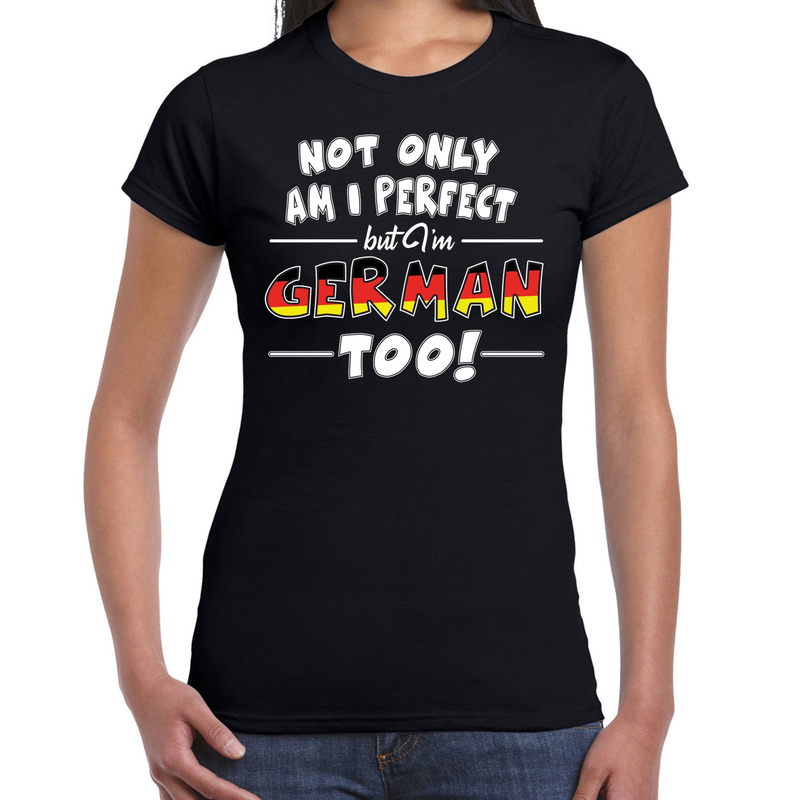 Not only perfect German-Duitsland t-shirt zwart voor dames