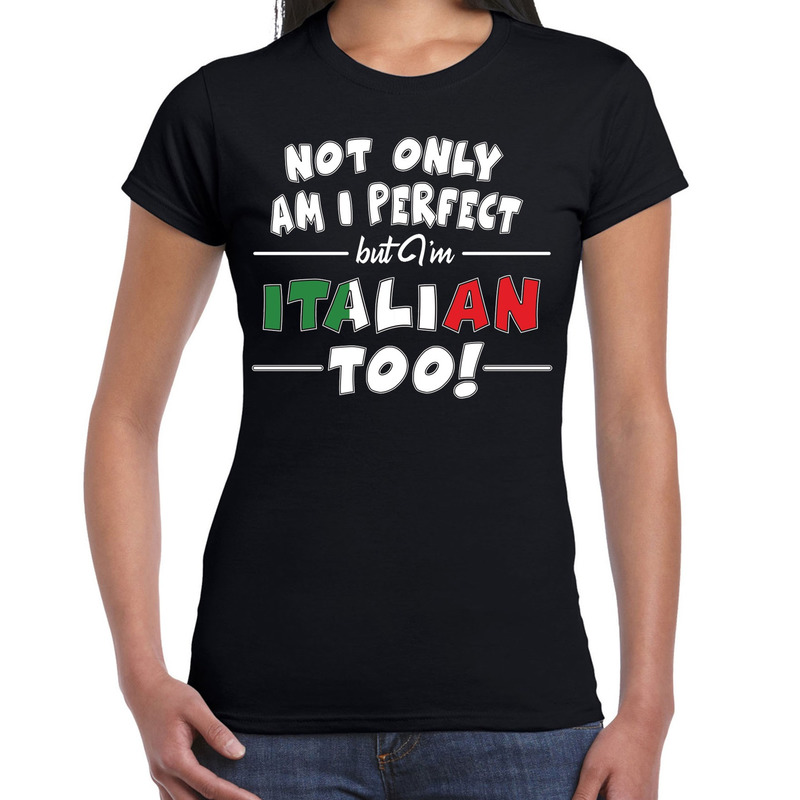 Not only perfect Italian-Italie t-shirt zwart voor dames