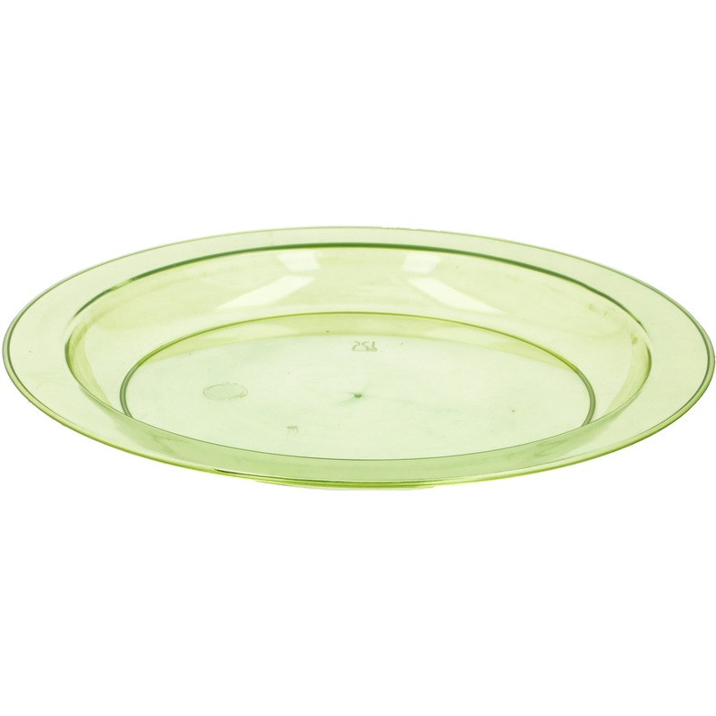 Ontbijtbordjes groen 20 cm kinderservies van plastic-kunststof