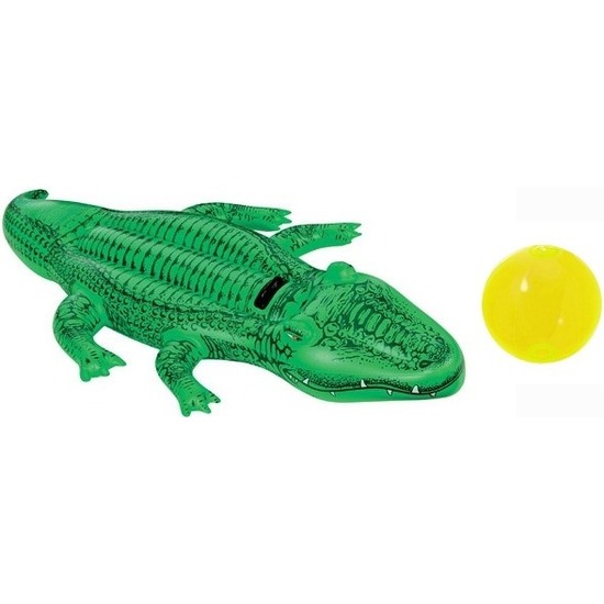 Opblaasbare krokodillen 168 cm Intex speelgoed met gratis opblaasbal