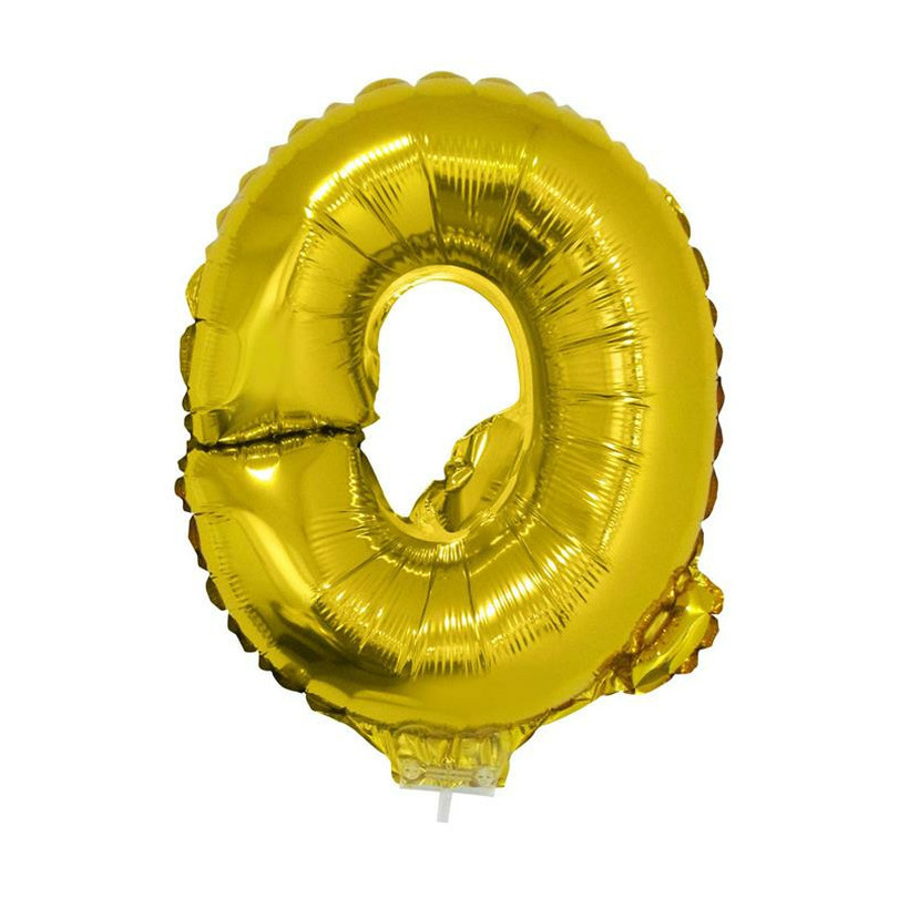 Opblaasbare letter ballon Q goud