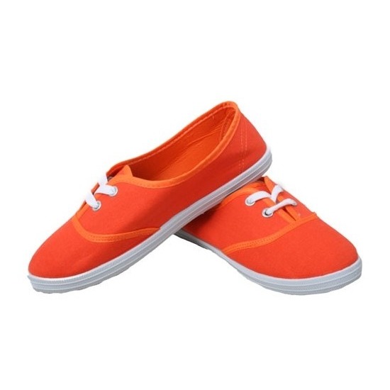 Oranje fan EK-WK schoenen-sneakers 36-41 voor meisjes-dames