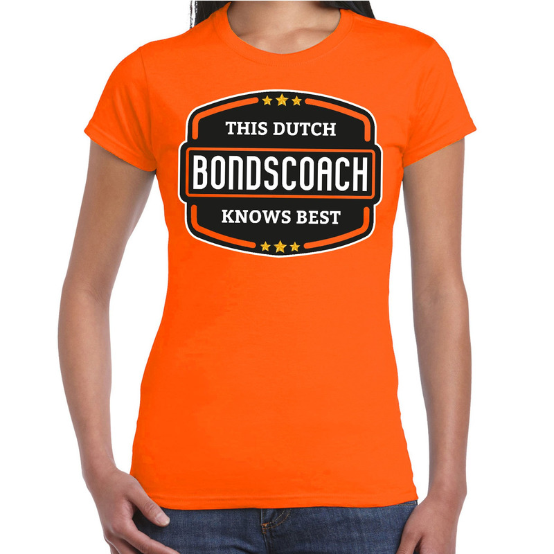 Oranje-Holland supporter bondscoach t-shirt oranje voor dames