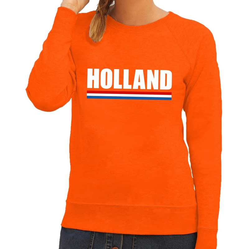 Oranje Holland supporter sweater dames